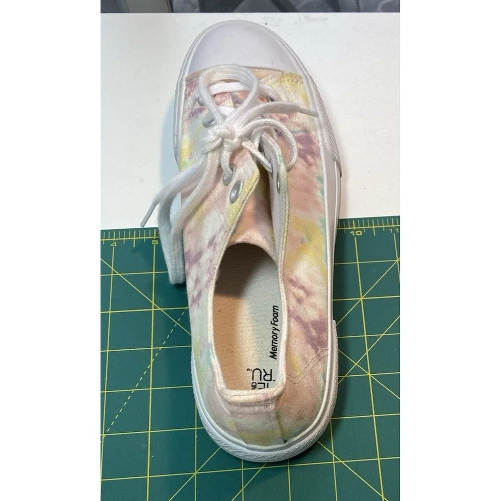 Tie Dye‎ Sneakers Time & Tru Pastel Casual Low Top Canvas Shoes Stylish